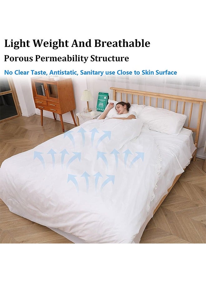 مجموعة بطاطين قابلة للإزالة لأوراق السفر 4 قطع قابلة للإزالة *1 غطاء لحاف *1 وحقيبة وسادة *2 لفنادق والسفر ورقة متنقلة أغطية سرير مخصصة للإزالة - Image 4