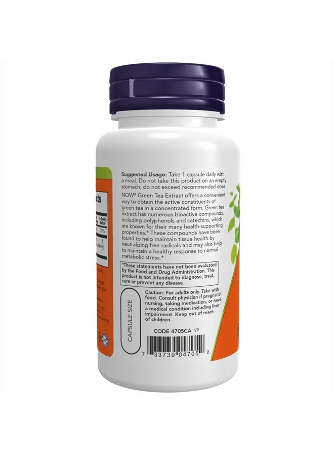 now Supplements, Green Tea Extract 400 mg with Vitamin C, Cellular Protection*, 100 Veg Capsules - Image 3