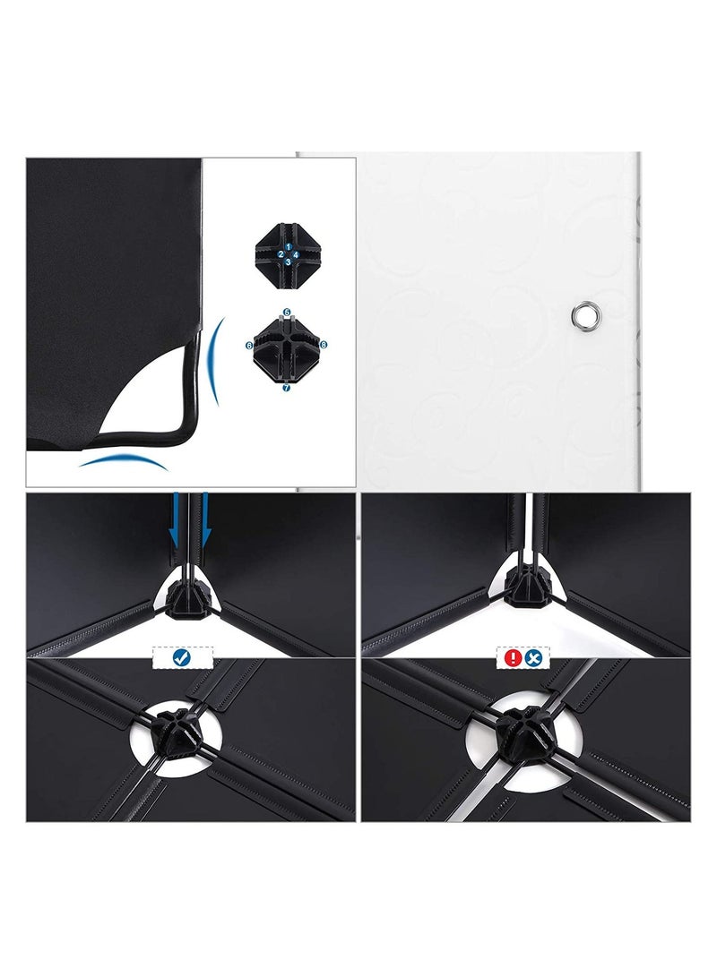 DubaiGallery 12-Cube Modular Closet Storage Shelves DIY Plastic Closet Cabinet Bookcase, Storage Shelving With Doors - Image 5