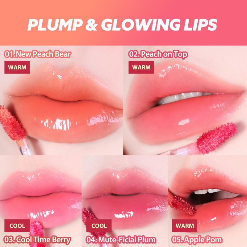 MILKTOUCH Jelly Fit Lip Tint (04 Mute-Ficial Plum) with Cooling Plumping Effect and Water-Based Non-Sticky Texture | Long Lasting Korean Beauty Lipstain Tinted Gloss | Stocking Stuffers for Women - Image 5
