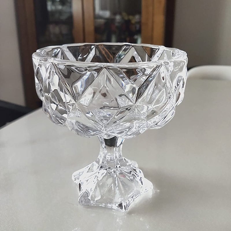 bellemax 300ML Crystal Glasses Bowl Dishes for Desserts MilkshakeFruitSundae Jellies and Ice Cream Glass Serving Cups Perfect for Home Restaurants and Parties Dishwasher Safe - Image 1