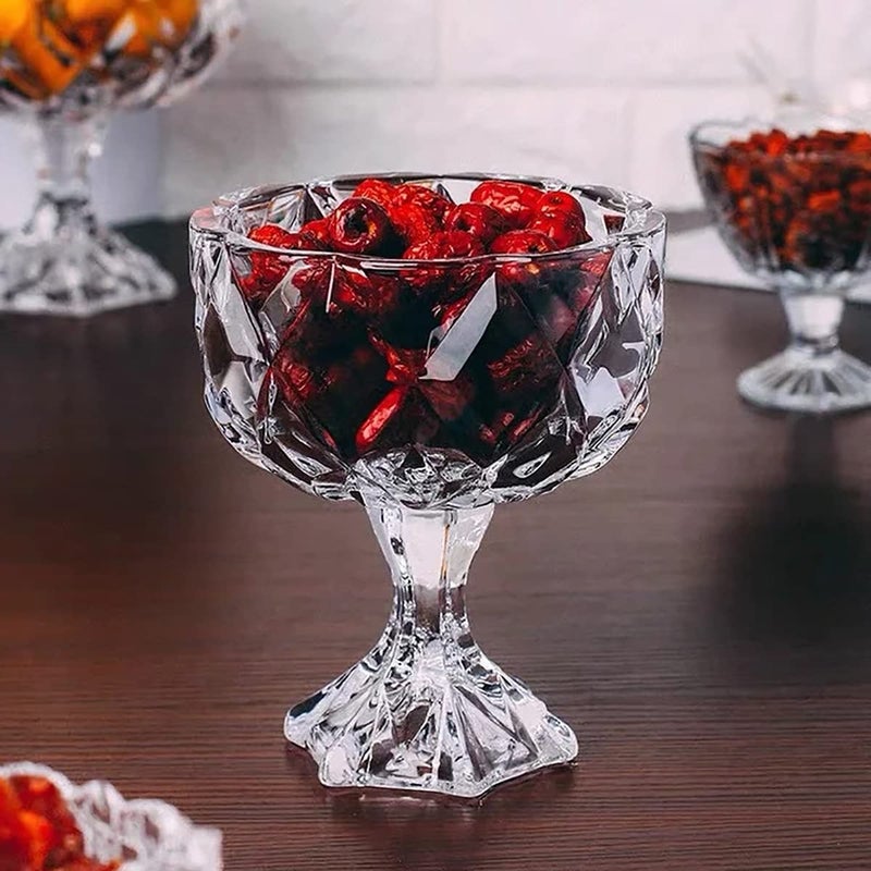 bellemax 300ML Crystal Glasses Bowl Dishes for Desserts MilkshakeFruitSundae Jellies and Ice Cream Glass Serving Cups Perfect for Home Restaurants and Parties Dishwasher Safe - Image 4