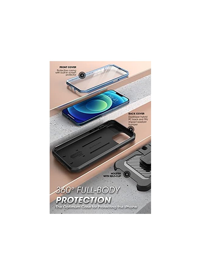 SupCase Unicorn Beetle Pro Series Case for iPhone 13 Pro (2021 Release) 6.1 Inch, Built-in Screen Protector Full-Body Rugged Holster Case - Image 4