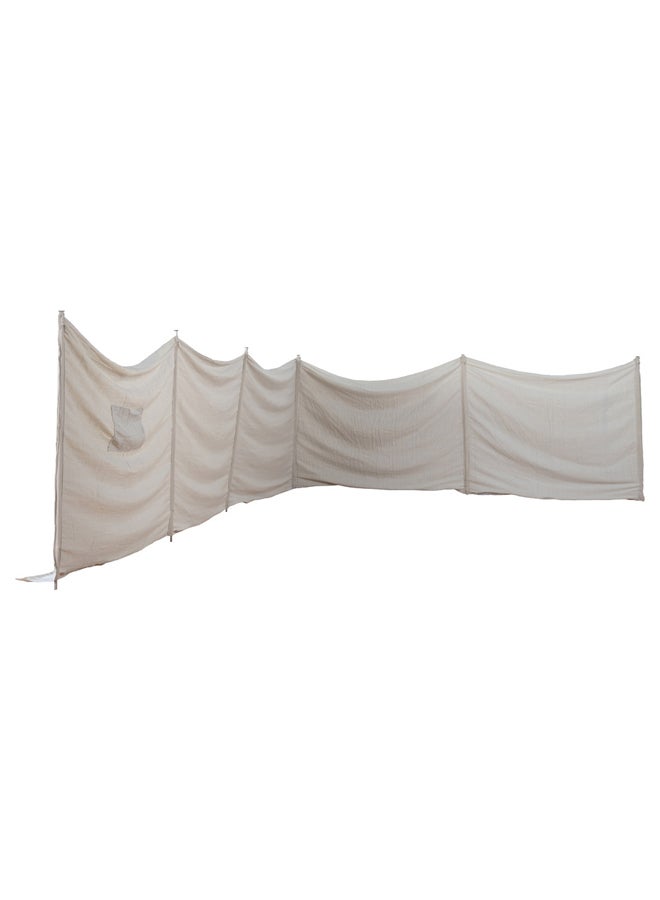 AL SANIDI Camping windbreak for trips, camping air curtain, White, Size 8*1.50 Metre  - Image 3