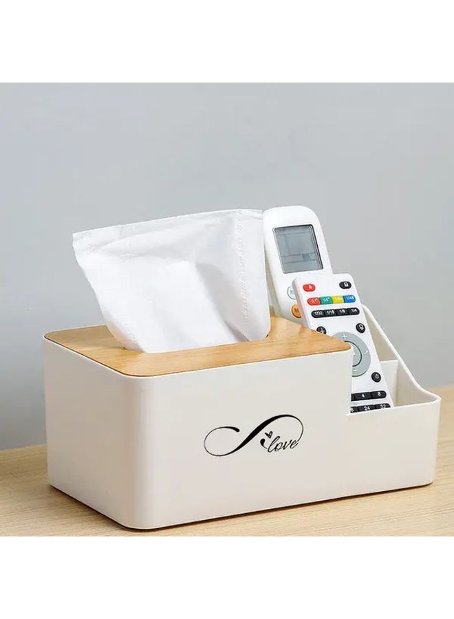 White Remote Control Tissue Dispenser Box with Lid One Touch Button Free Design - Image 5