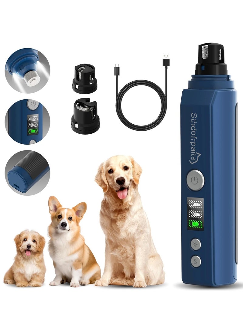KASTWAVE - Dog Nail Grinder Super Quiet, 2 Speeds, LCD Display, LED Light Professional Electric Rechargeable Dog Nail Trimmers for Small Medium Large Dogs & Cats - Image 1