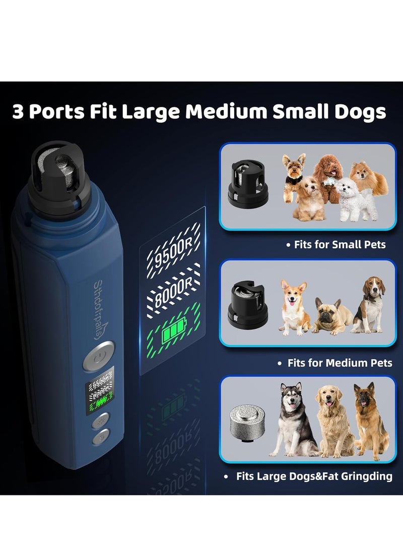 KASTWAVE - Dog Nail Grinder Super Quiet, 2 Speeds, LCD Display, LED Light Professional Electric Rechargeable Dog Nail Trimmers for Small Medium Large Dogs & Cats - Image 1