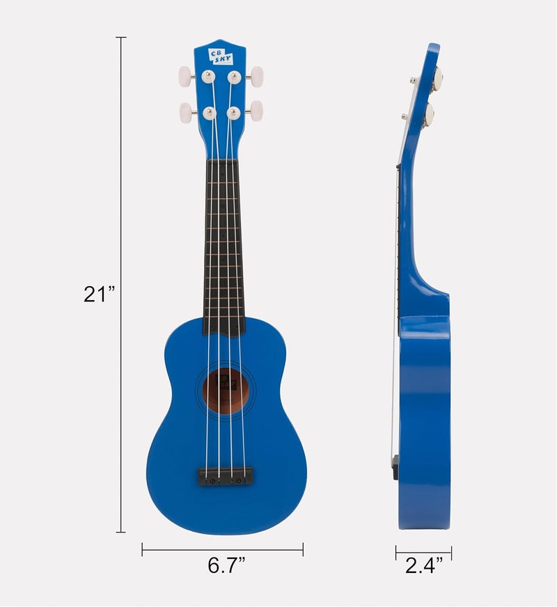 CB SKY Soprano Ukulele 21"/53cm beginners, students kids guitar (Blue) - Image 4