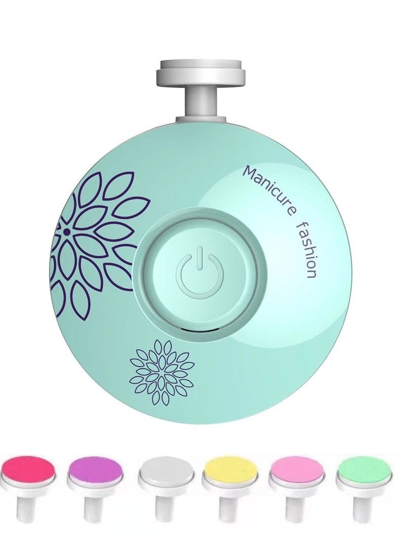 DOOKOO Baby Electric Nail Clipper Safe File with 6 Grinding Pads Trim Silent Polish Grooming Kit for Newborn Infant Toddler or Adults Fingernails Care - Image 1