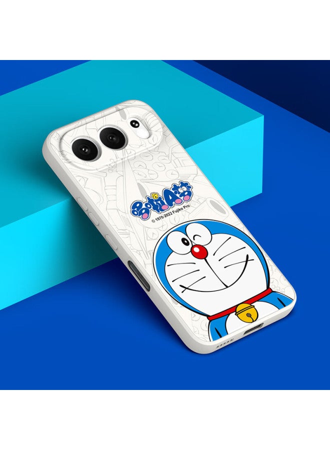 Purecolor Silicone Protective Case For Honor 500 Pro - Full Coverage Shockproof Soft Case, Cartoon Doraemon Smiling Design For Men And Women Couples - Image 2
