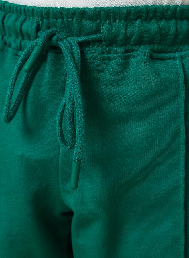 Styli Boys Green Cotton Joggers with Cuffed Hem - Image 4