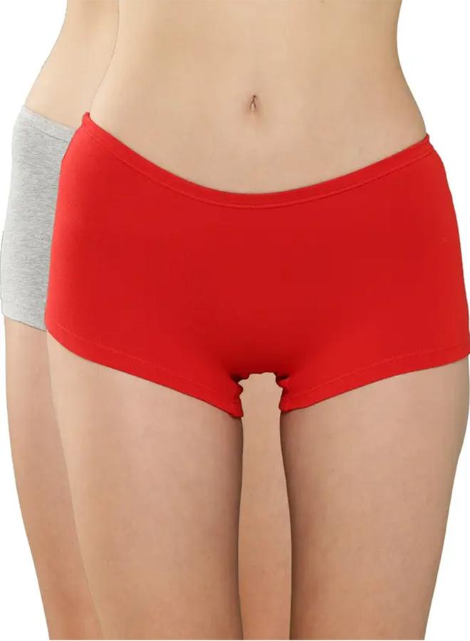 Leading Lady Pack of 2  - Solid Cotton Boyshorts - Image 1