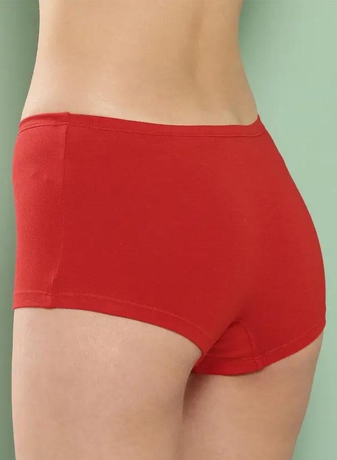 Leading Lady Pack of 2  - Solid Cotton Boyshorts - Image 2