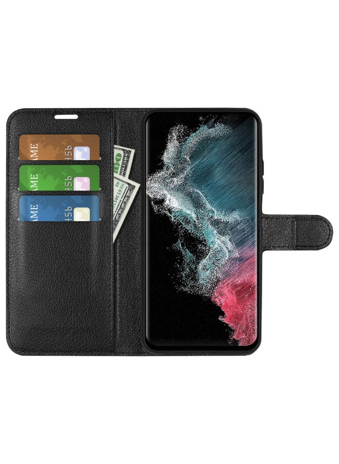 Generic - Applicable For SamsungS23ultra Phone Case Flip Card Holder Protective Case S24 Leather Phone Leather Case-Color:Red-Applicable Model:For SamsungS21 FE - Image 1