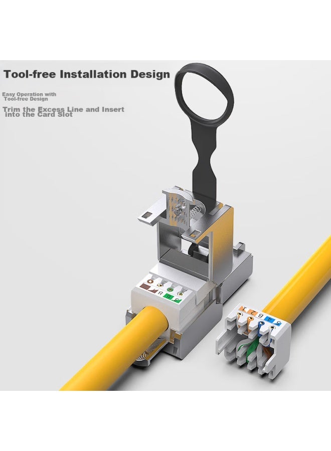 Cncob Category 7 Ethernet Cable Crystal Head Tool-free, Engineering Grade Cat7 10 Gigabit Network Tool-free Crystal Head Pull Ring Type Cn-8002 - Image 2