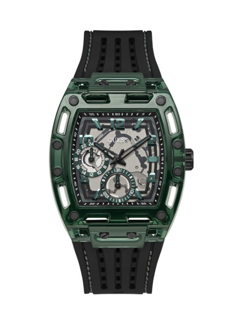 GUESS Mens Black Green Multi-function Watch - GW0499G7