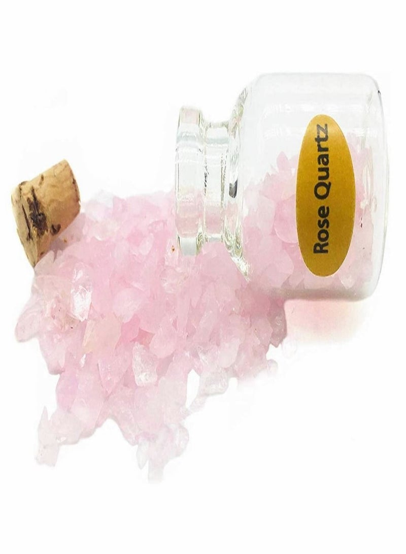 KASTWAVE Mini Glass Wishing Bottle Crystal Chips Chakra Healing Reiki Stone Set (9 Mini Bottles) - Image 5