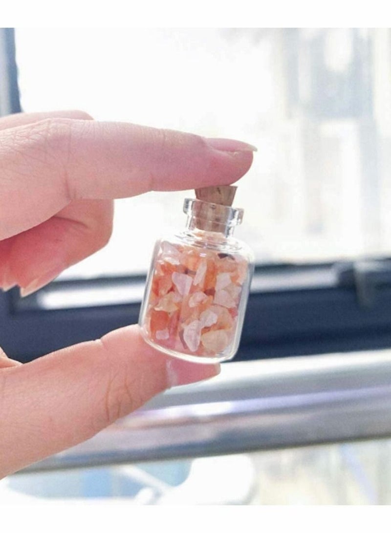 KASTWAVE Mini Glass Wishing Bottle Crystal Chips Chakra Healing Reiki Stone Set (9 Mini Bottles) - Image 4