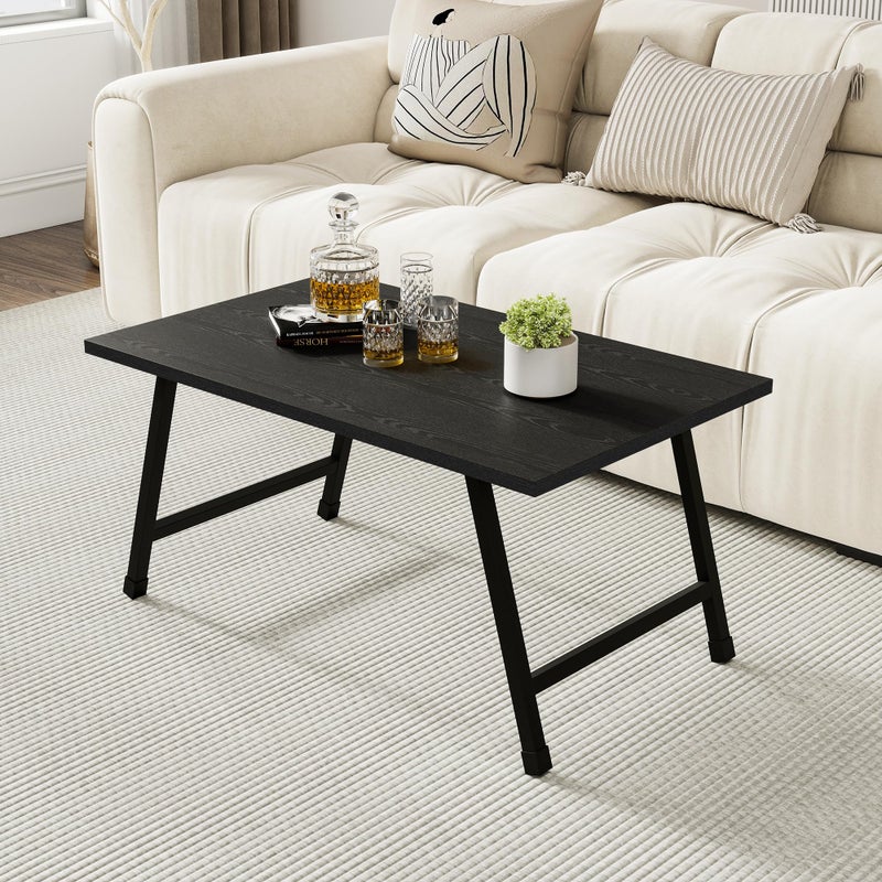 Crocofair Rectangular Folding Coffee Table - Modern Space-Saving Foldable Coffee Table for Living Room, Durable and Lightweight Design, Easy to Assemble, Perfect for Small Spaces - Image 3
