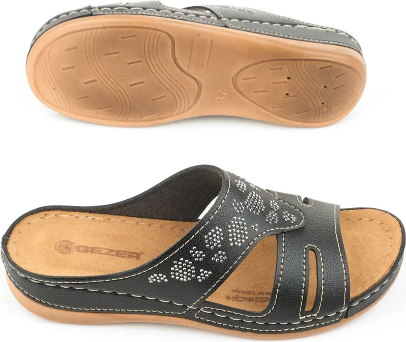 Gezer Summer Women's Faux Leather Collection Slippers