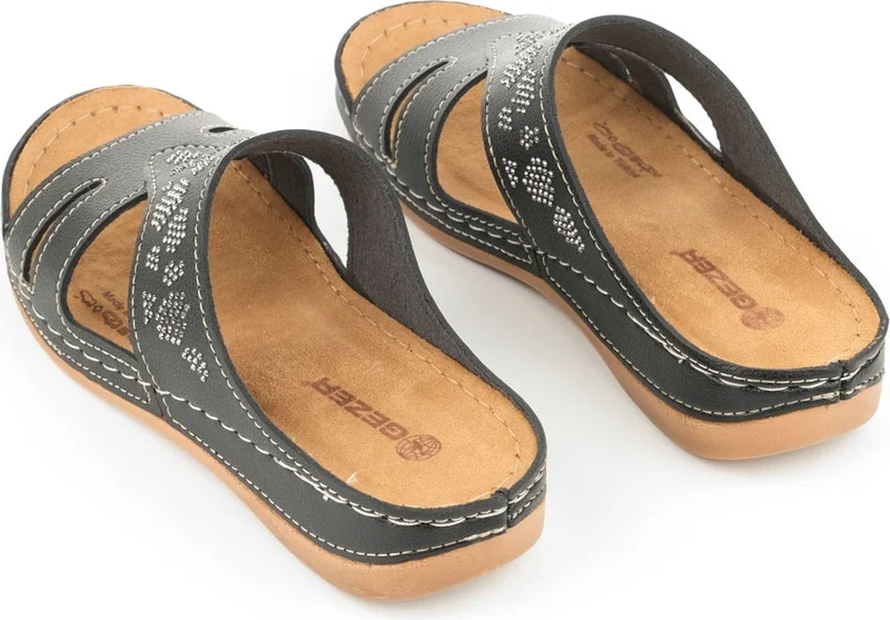 Gezer Summer Women's Faux Leather Collection Slippers