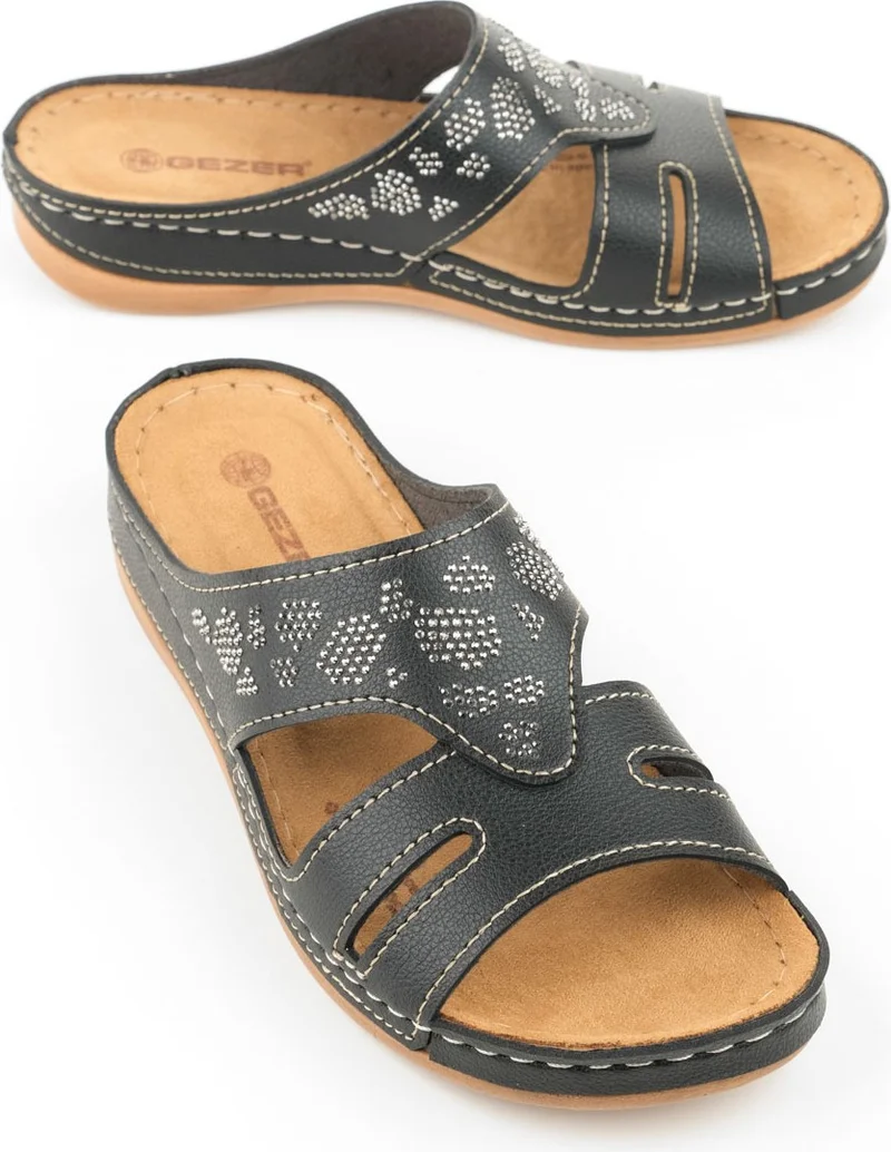 Gezer Summer Women's Faux Leather Collection Slippers