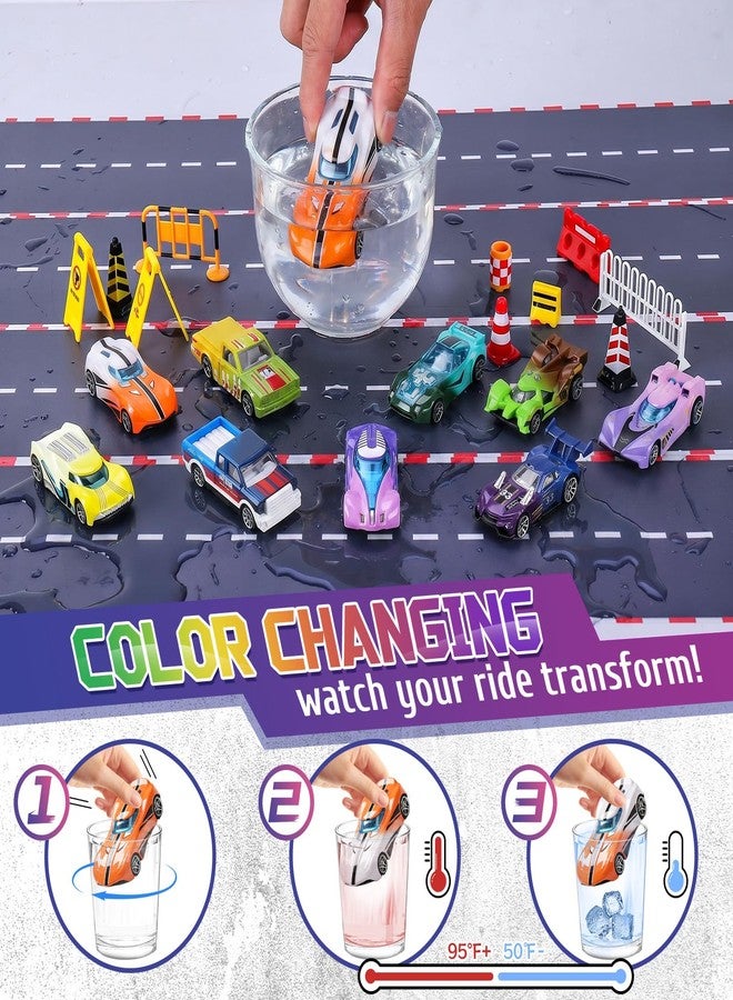 MACALOCA Color Changing Cars Bath Toys for Water Table Kids Ages 1-3 4-8 Goodie Bags Fillers for Kids Pool Water Toys Boys Birthday Car Gifts Sensory Die-Cast Toys Mini Sensory Toys Theme Party Giveaways - Image 2