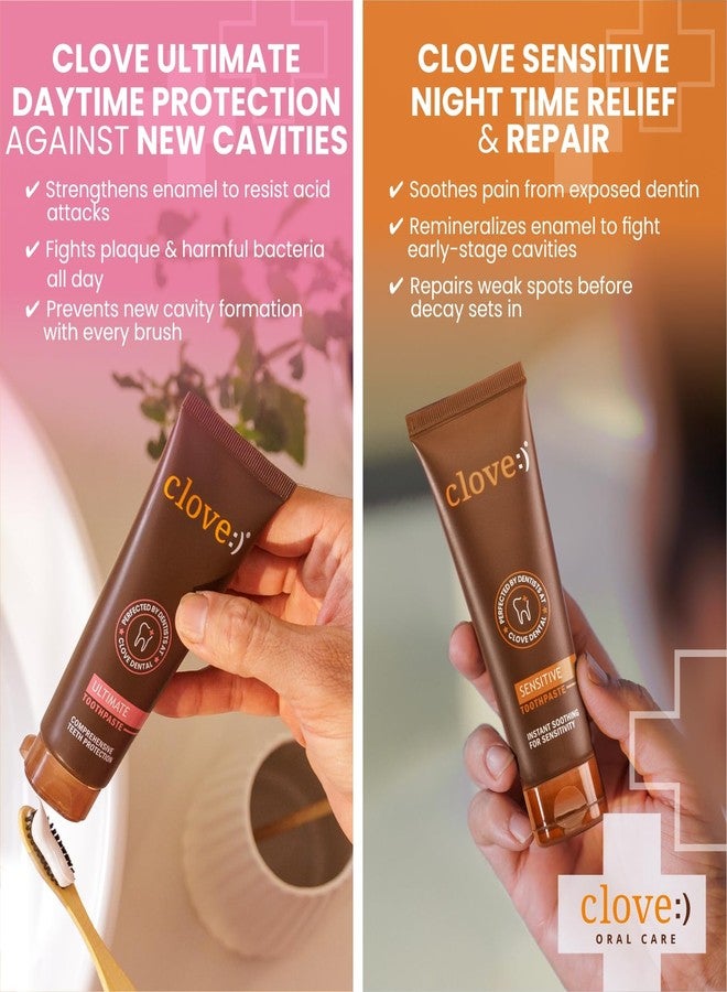 Clove Ultimate & Sensitive Combo, Dual Protection for Sensitivity Relief & Cavity Prevention, Patented Optafresh Technology, Safe Formula, 100g Each - Image 5