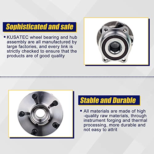 KUSATEC 512401 2pcs Rear Wheel Bearing and Hub Assembly Compatible with Scion FR-S, Subaru BRZ, Subaru Forester Legacy Outback WRX, 5 Lug - Image 4