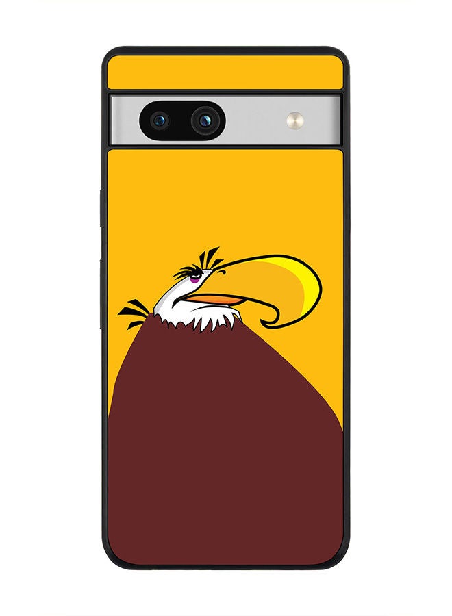 Stylizedd Rugged Black edge case for Google Pixel 7a 5G Slim fit Soft Case Flexible Rubber Edges Anti Drop TPU Gel Thin Cover -  The Mighty Eagle - Angry Birds - Image 1