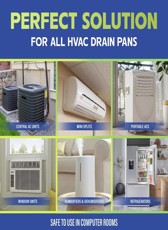 FORTIVO 200 قرص منظف خط تصريف مكيف الهواء - بدون بقايا، قابل للذوبان في الماء، علاج سريع المفعول لصيانة أنظمة HVAC، وحدات النوافذ، الوحدات الصغيرة، مزيلات الرطوبة والثلاجات - Image 4