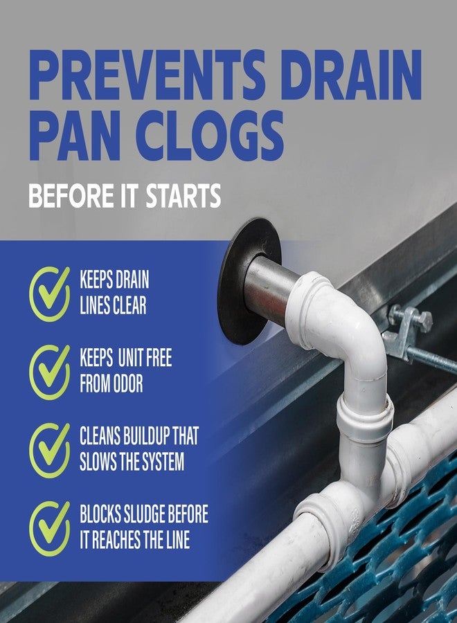 FORTIVO 200 قرص منظف خط تصريف مكيف الهواء - بدون بقايا، قابل للذوبان في الماء، علاج سريع المفعول لصيانة أنظمة HVAC، وحدات النوافذ، الوحدات الصغيرة، مزيلات الرطوبة والثلاجات - Image 2