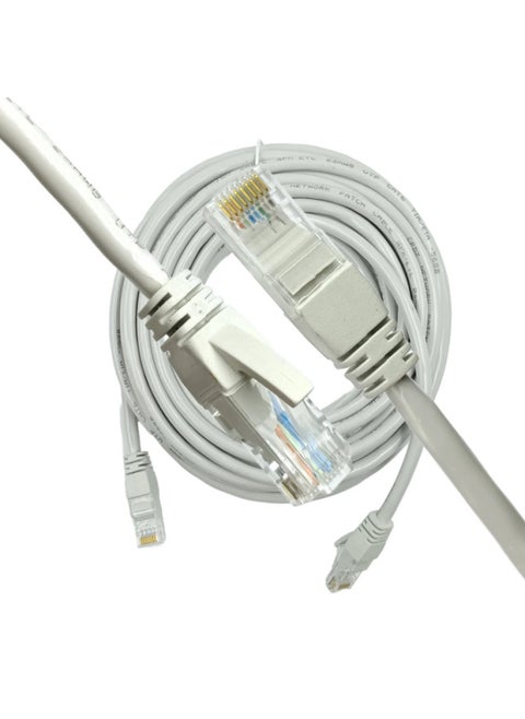 Finished Network Cable Jumper Router Cat 6 Class 6 Gigabit Network Cable RJ45 Computer High-speed Broadband Network Cable-Color:Light Gray-Line Length:0.5 M