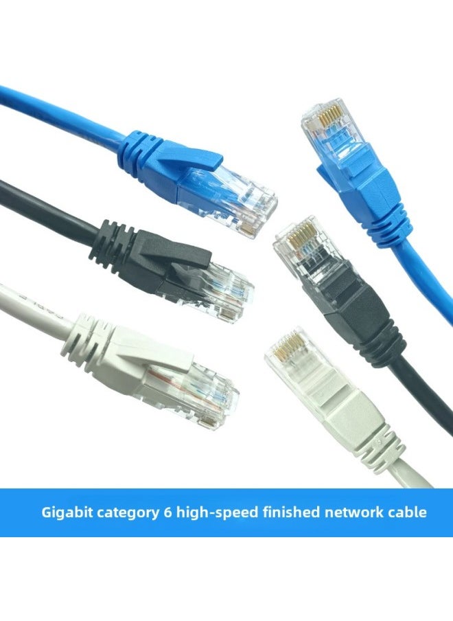 Generic - Finished Network Cable Jumper Router Cat 6 Class 6 Gigabit Network Cable RJ45 Computer High-speed Broadband Network Cable-Color:Light Gray-Line Length:0.5 M - Image 1