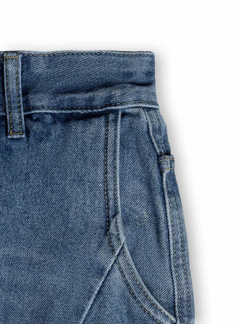 Shapes BLUE WIDE LEG SEAM DENIM JEANS for Women | Best Price UAE