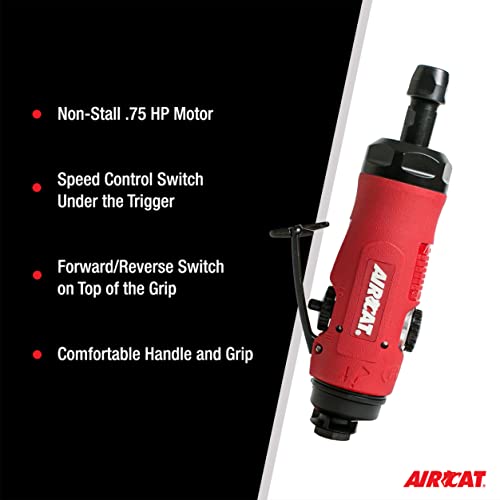 AIRCAT Pneumatic Tools 6290: .75 HP Reversible Straight Die Grinder 20,000 RPM - Image 5