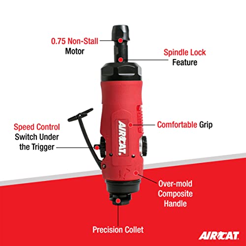AIRCAT Pneumatic Tools 6290: .75 HP Reversible Straight Die Grinder 20,000 RPM - Image 2
