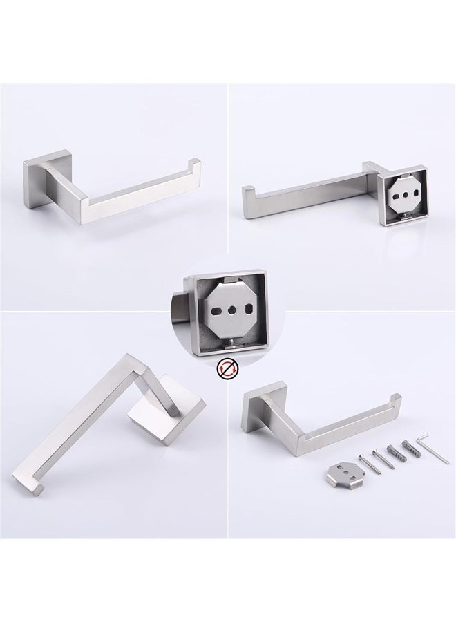Toilet Paper Holder Paper Towel Dispenser Tissue Roll Hanger Wall Mounted Brushed Stainless Steel - Image 5