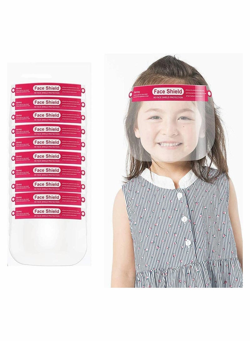 Y&D 10 Pack Anti-Fog Face Protective Corrosion-Resistant Lens, Lightweight Transparent Safety Covering with Elastic Band for Children (Pink)  - Image 1