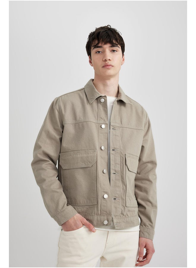 DeFacto Man Slim Fit W/O Hoodie Long Sleeve Denim Jacket  - Image 4
