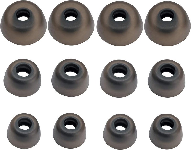 BLLQ 12 PCS Replacement EarGels Ear Gels Ear Buds Tips Compatible with Jabra Elite 65t Earbuds/Jabra Elite Active 65t Earbuds / 75t Earbuds, S/M/L 3 Size 6 Pairs, Gray 65t Tips - Image 1
