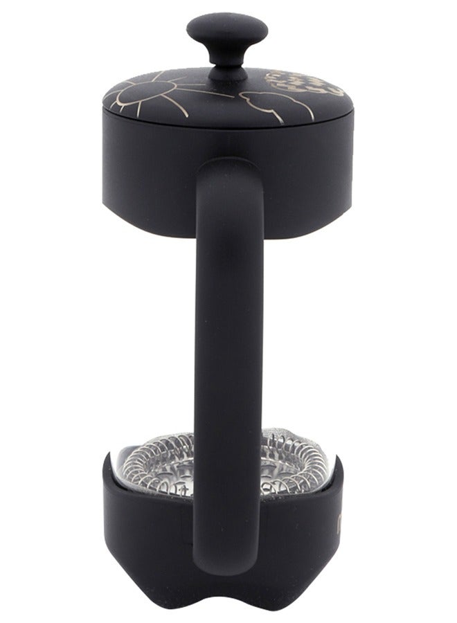 آني مورننغ صانعة قهوة وشاي فرنش بريس Any Morning، معصرة قهوة زجاجية من البورسليكات، فلتر ستانلس ستيل، متينة ومقاومة للحرارة، أسود، 1000 مل - 20 أونصة - 4 أكواب. - Image 3