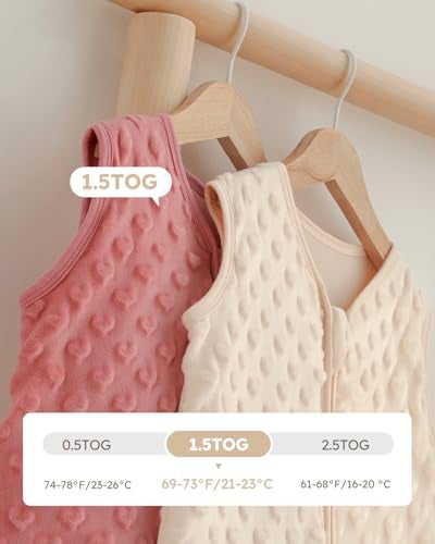 Yoofoss Fleece Baby Sleep Sack 6-12 Months with Plush Dots, TOG 1.5 Baby Wearable Blanket with 2-Way Zipper, Organic Cotton Toddler Sleep Sack Fleece - Image 3