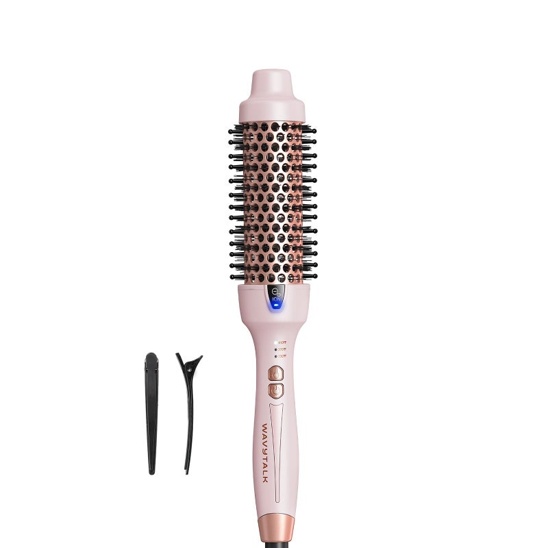 Wavytalk Updated Version Thermal Brush 15 Inch Negative Ion Blowout Express Thermal Round Brush Creates SalonQuality Blowouts lonic Frizz Reduction Makes Hair Shinier Smoother Millennial Pink - Image 2