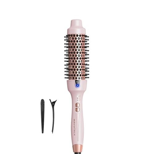 Wavytalk Updated Version Thermal Brush 15 Inch Negative Ion Blowout Express Thermal Round Brush Creates SalonQuality Blowouts lonic Frizz Reduction Makes Hair Shinier Smoother Millennial Pink - Image 1