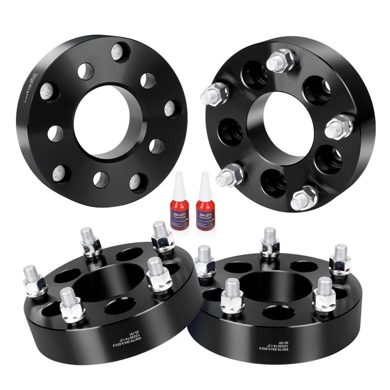 EZISOE 5x45 to 5x55 Wheel Adapters Change Bolt Pattern 15 Inch Conversion 5x1143 to 5x1397 Wheel Adapters Spacers 73mm hub core with 12 Studs for Wrangler Cherokee Libetry Explorer Ranger Edge - Image 2