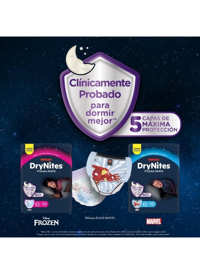 Huggies DryNites, 3-5 years, Girl, 16-23 kg, Jumbo Pack, 16 Bed Wetting Diaper Pants - Image 5