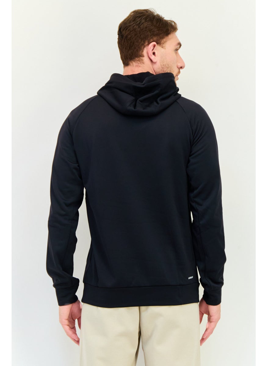 Adidas Men Sportswear Fit Long Sleeve Outdoor Hoodie, Black  - Image 3