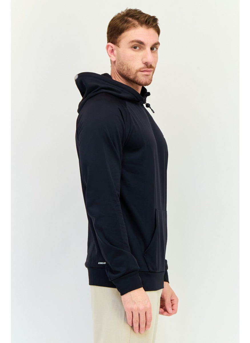 Adidas Men Sportswear Fit Long Sleeve Outdoor Hoodie, Black  - Image 2