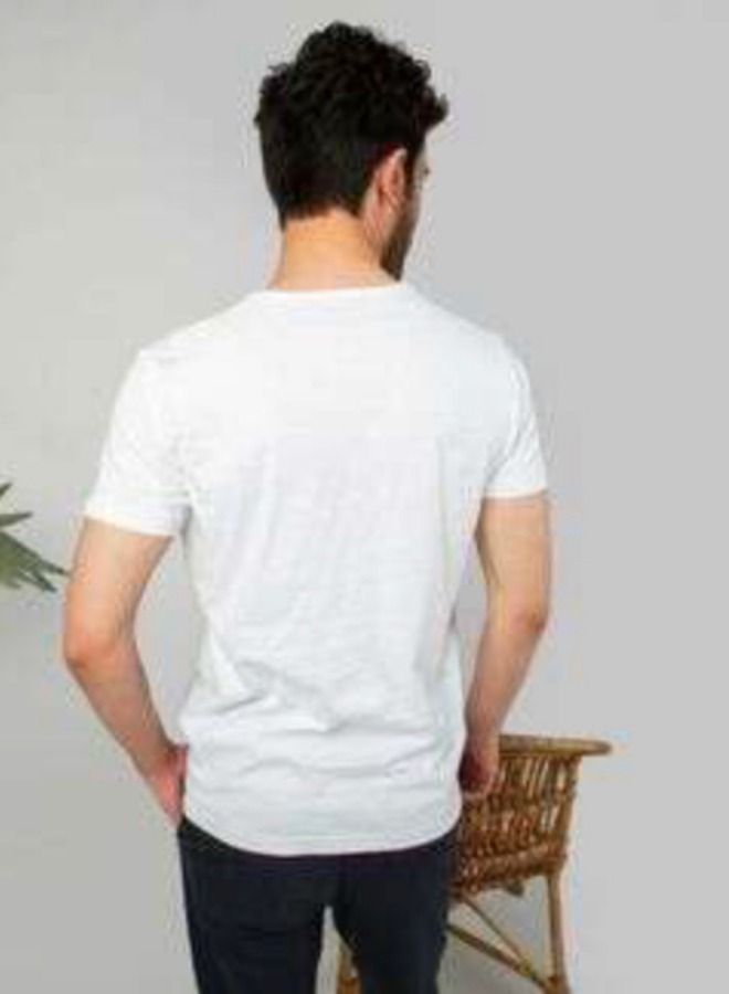 ACLIX Sidhu Moose wala Premium Design Printed Casual Crew Neck Short Sleeve T-Shirt White - Image 3